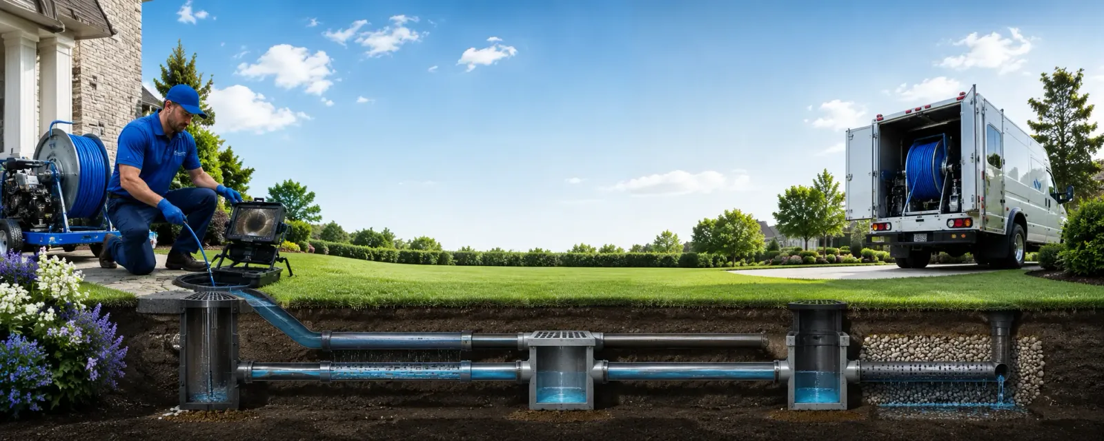 Outdoor drain cleaning information for Aurora, NY